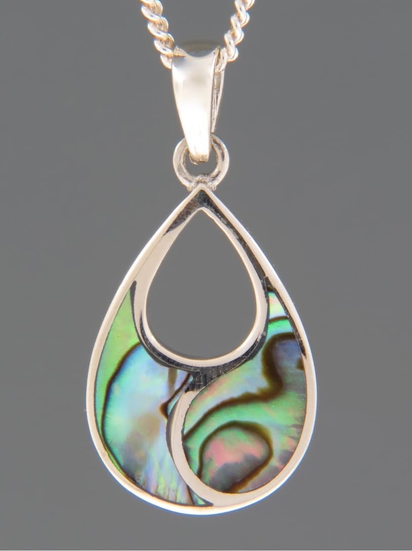 Paua Shell Pendant - Sterling Silver