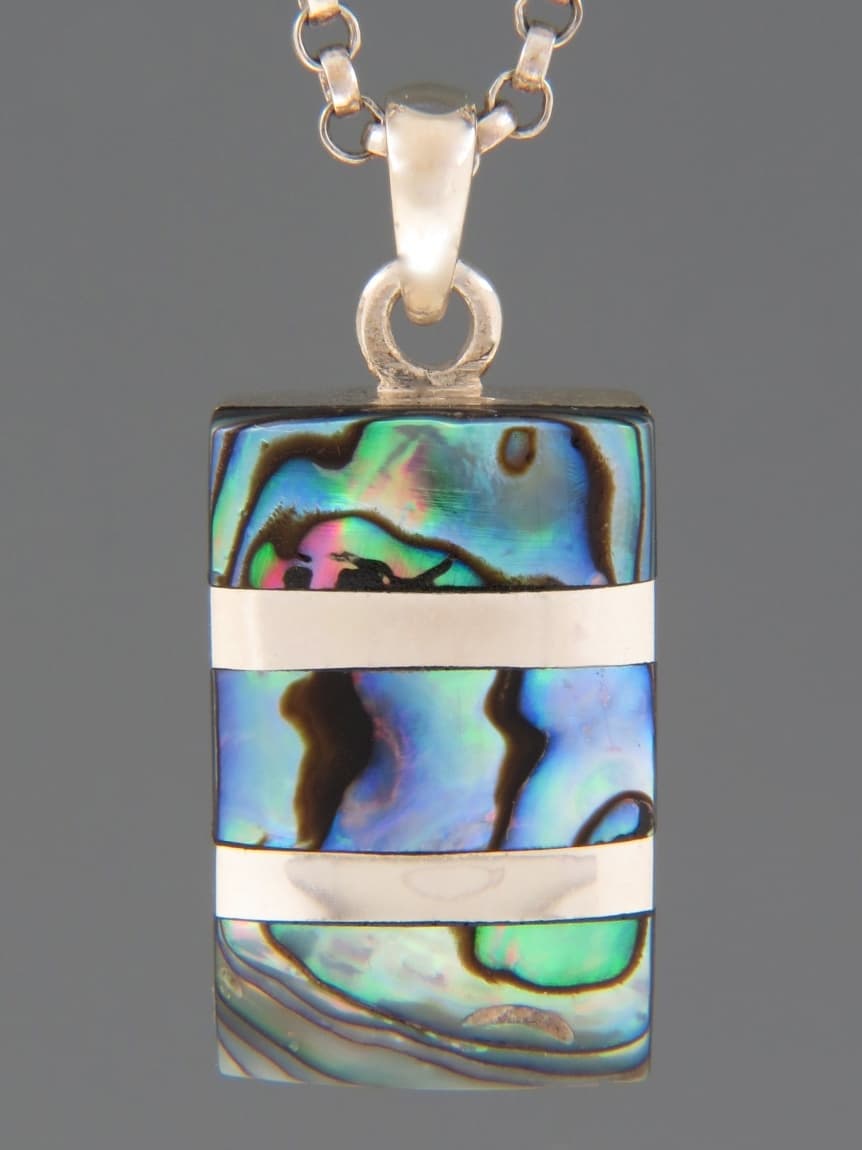 Paua Shell Pendant - Sterling Silver