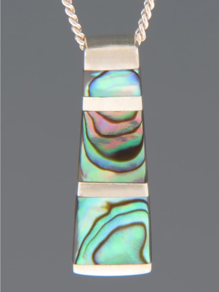 Paua Shell Pendant - Sterling Silver