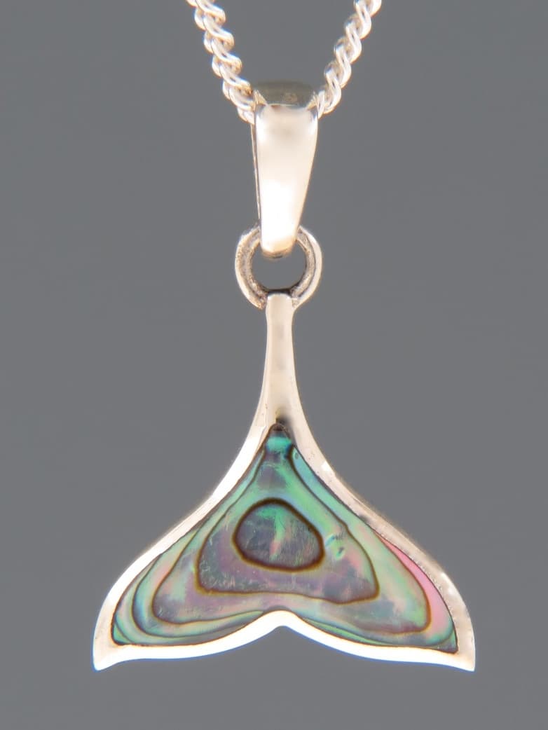 Paua Shell Pendant - Sterling Silver - PA369