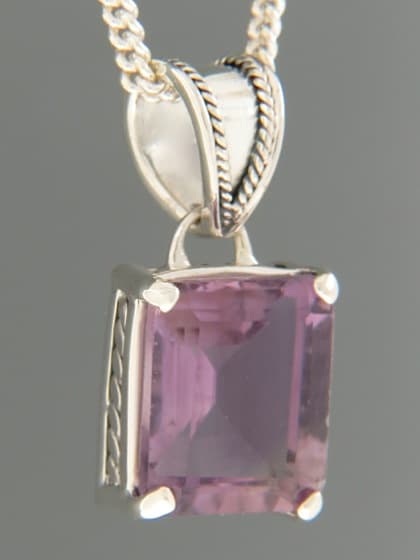 Amethyst Pendant - Sterling Silver
