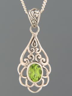 Peridot Pendant - Sterling Silver