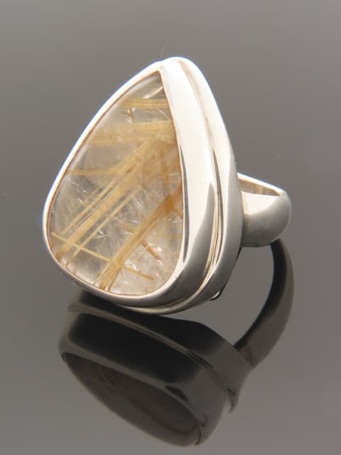 Rutile Quartz Ring - Sterling Silver