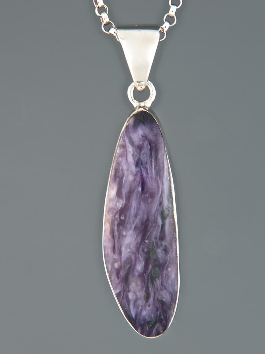Charoite Pendant - Sterling Silver