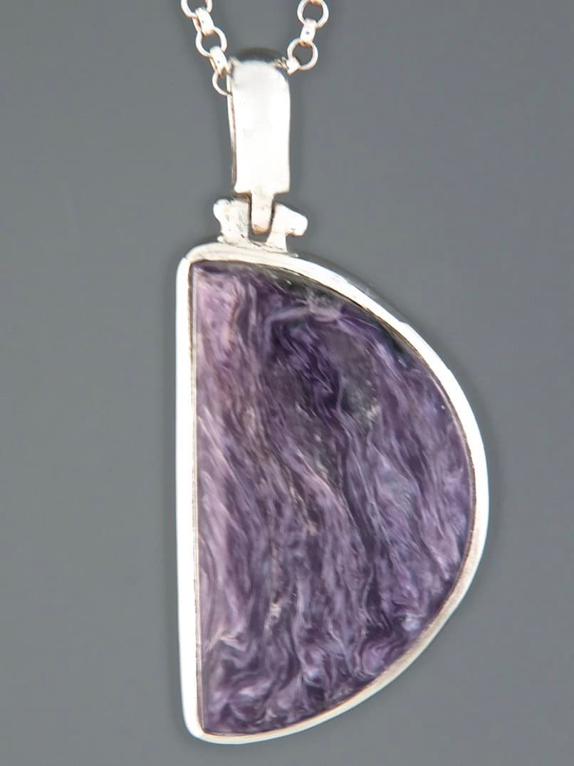 Charoite Pendant - Sterling Silver