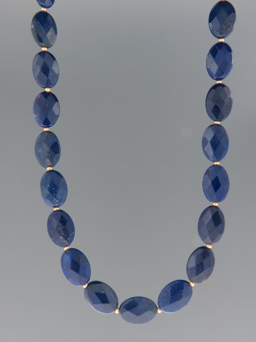 Lapis Lazuli Necklace - oval faceted stones