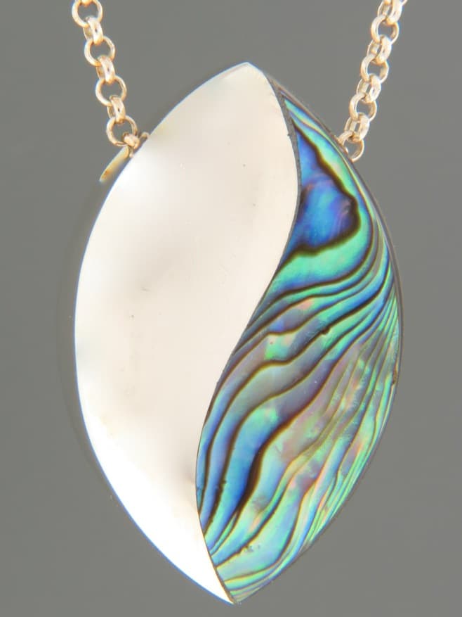Paua Shell Pendant - Sterling Silver
