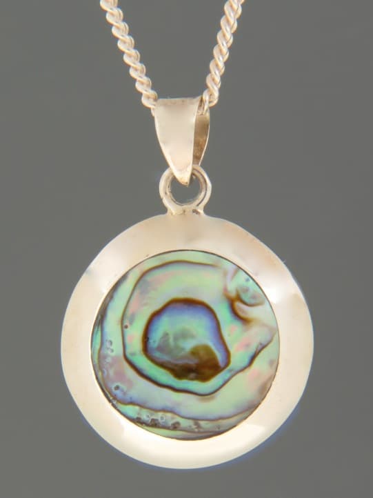 Paua Shell Pendant - Sterling Silver