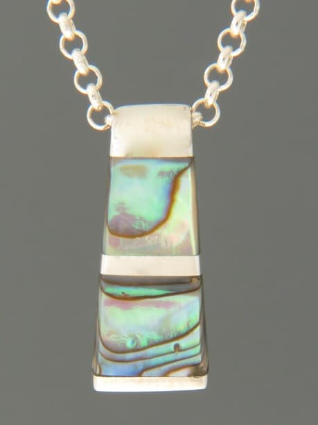 Paua Shell Pendant - Sterling Silver