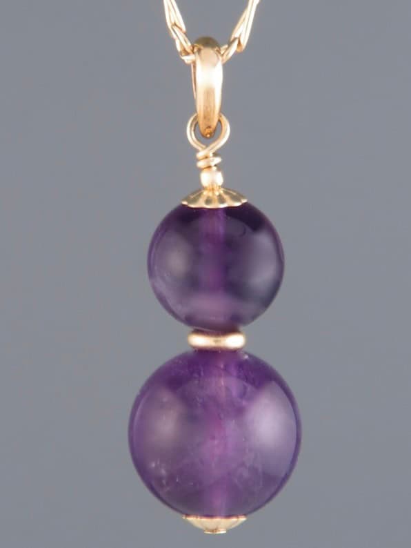 Amethyst Pendant - 14ct Gold Filled