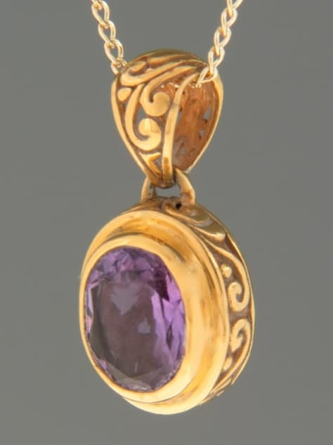 Amethyst Pendant - Gold Vermeil