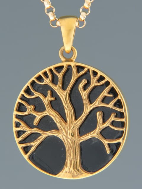 Onyx Pendant - Gold Vermeil