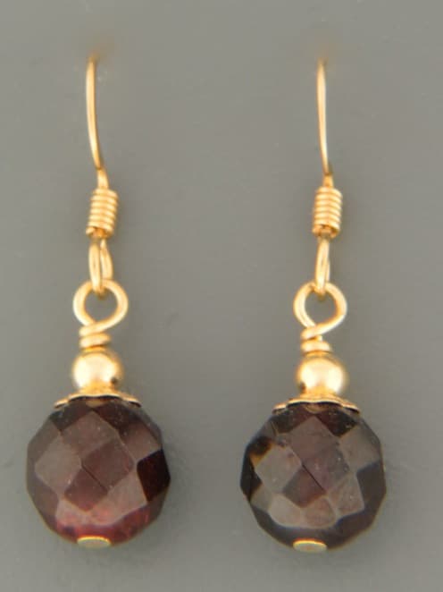 Garnet Earrings - 14ct Gold Filled