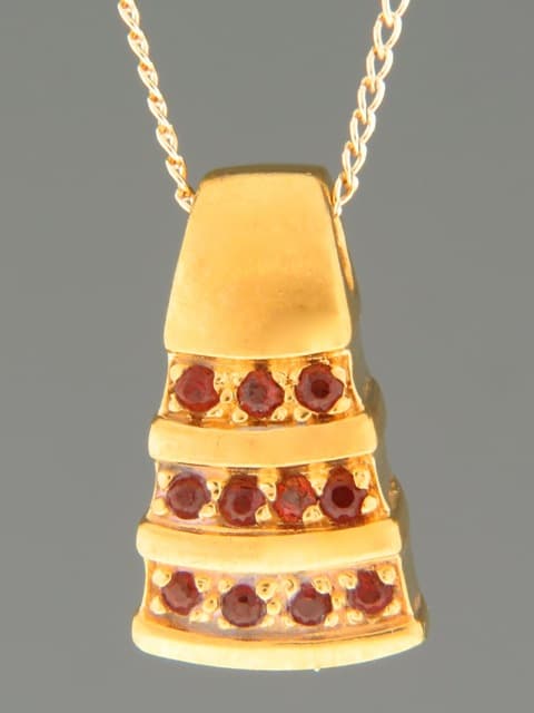 Garnet Pendant - Gold Vermeil