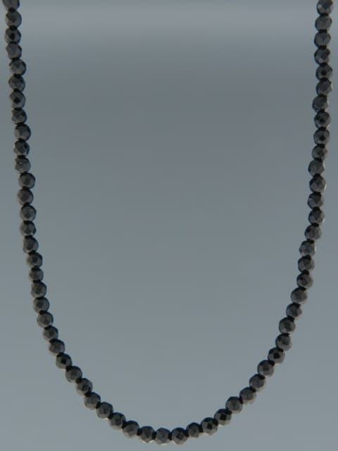 Onyx Necklace - 4mm round faceted stones