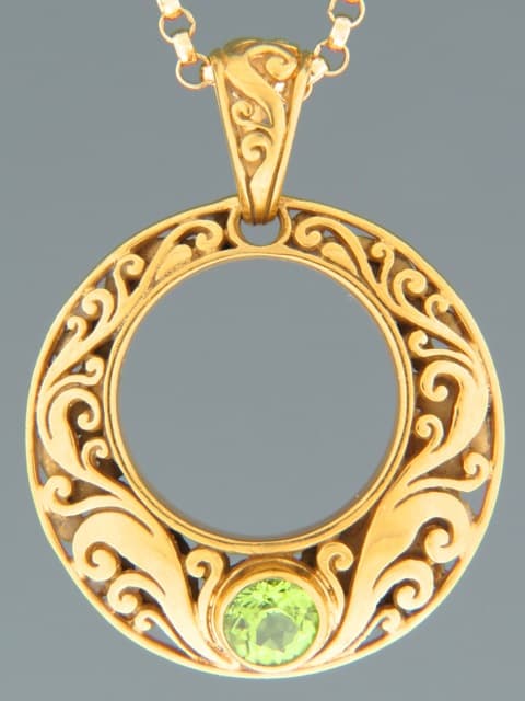 Peridot Pendant - Gold Vermeil