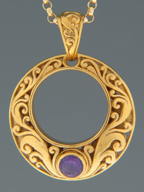Amethyst Pendant - Gold Vermeil