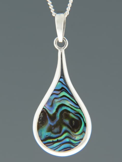 Paua Shell Pendant - Sterling Silver
