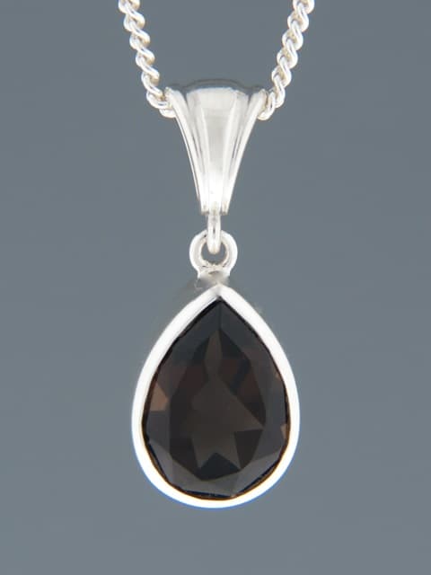Smokey Quartz Pendant - Sterling Silver