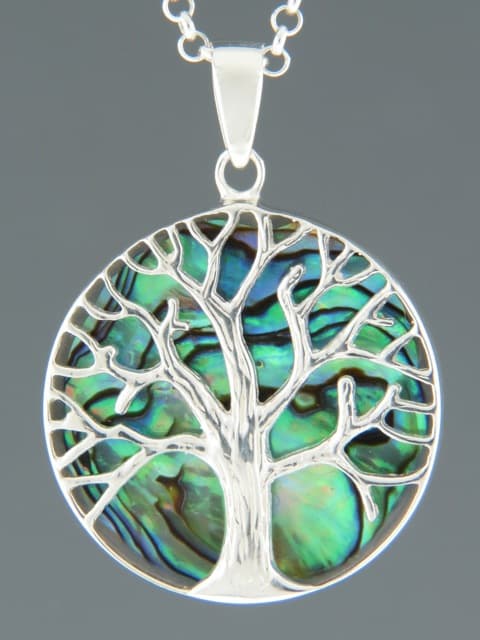 Paua Shell Pendant - Sterling Silver