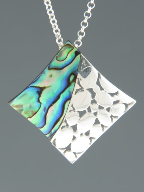 Paua Shell Pendant - Sterling Silver