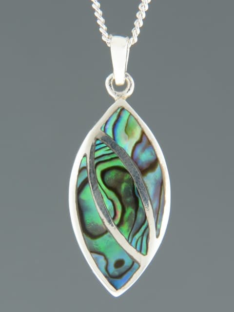 Paua Shell Pendant - Sterling Silver