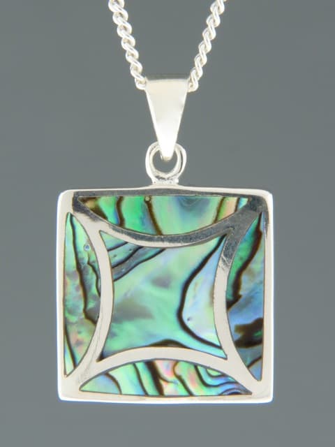 Paua Shell Pendant - Sterling Silver