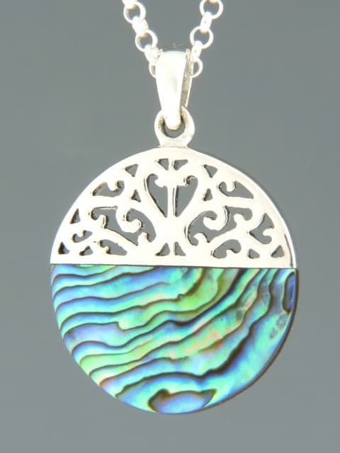 Paua Shell Pendant - Sterling Silver