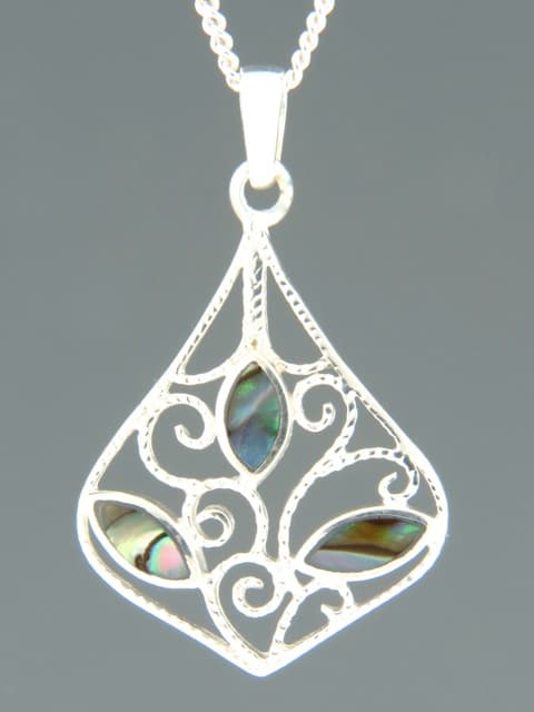 Paua Shell Pendant - Sterling Silver