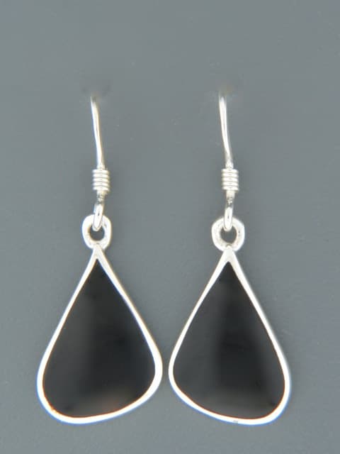 Onyx Earrings - Sterling Silver