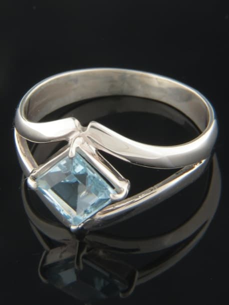 Blue Topaz Ring - Sterling Silver