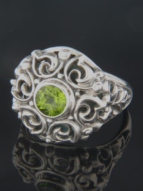 Peridot Ring - Sterling Silver