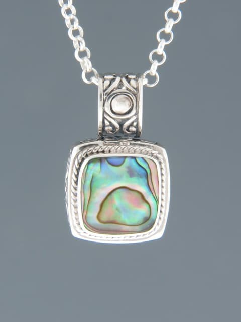 Paua Shell Pendant - Sterling Silver
