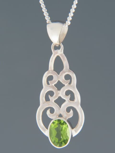 Peridot Pendant - Sterling Silver