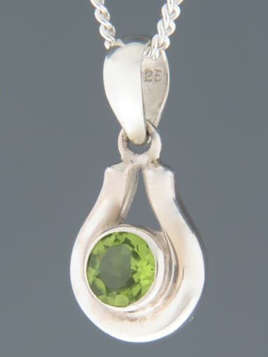 Peridot Pendant - Sterling Silver