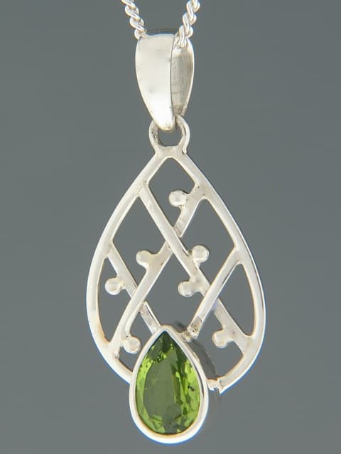Peridot Pendant - Sterling Silver