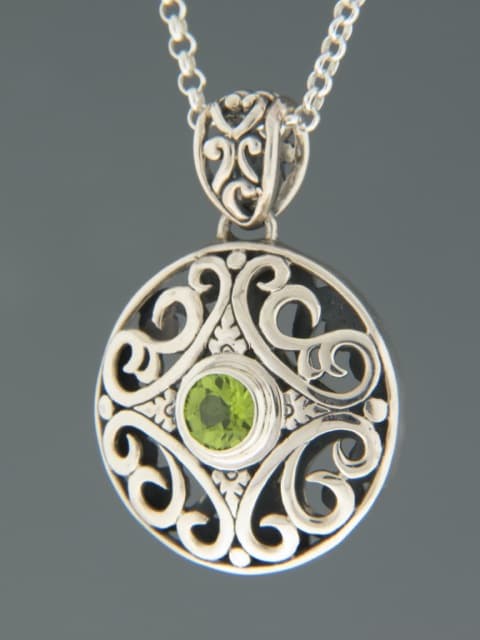 Peridot Pendant - Sterling Silver