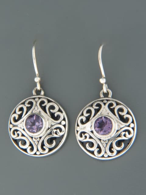 Amethyst Earrings - Sterling Silver