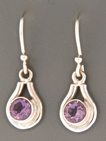Amethyst Earrings - Sterling Silver
