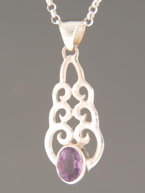 Amethyst Pendant - Sterling Silver