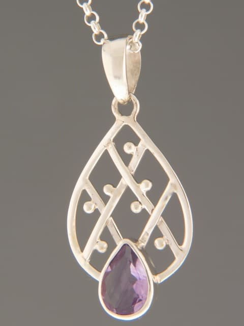 Amethyst Pendant - Sterling Silver