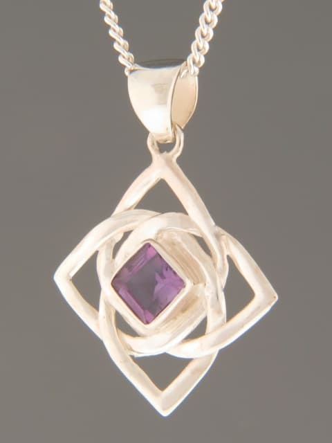 Amethyst Pendant - Sterling Silver