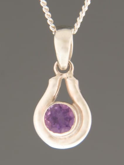 Amethyst Pendant - Sterling Silver