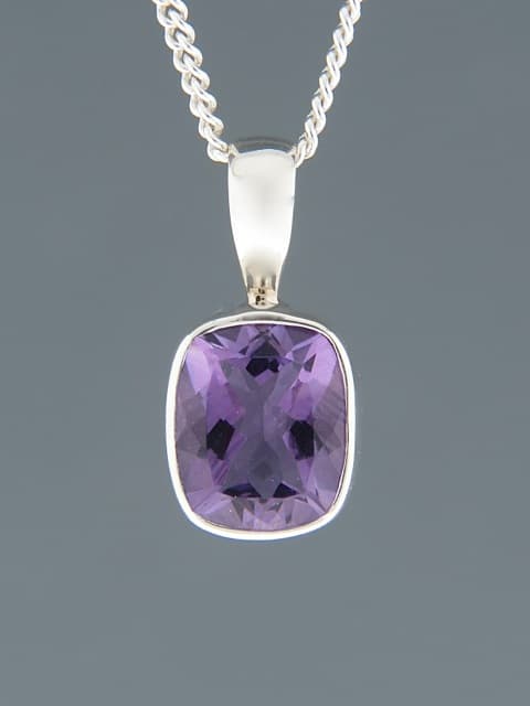 Amethyst Pendant - Sterling Silver