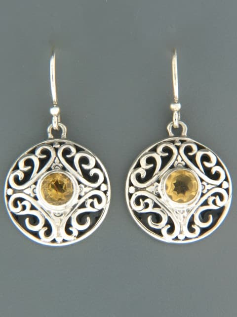 Citrine Earrings - Sterling Silver