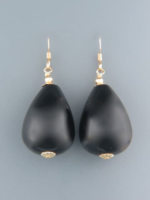 Onyx Earrings - 14ct Gold Filled