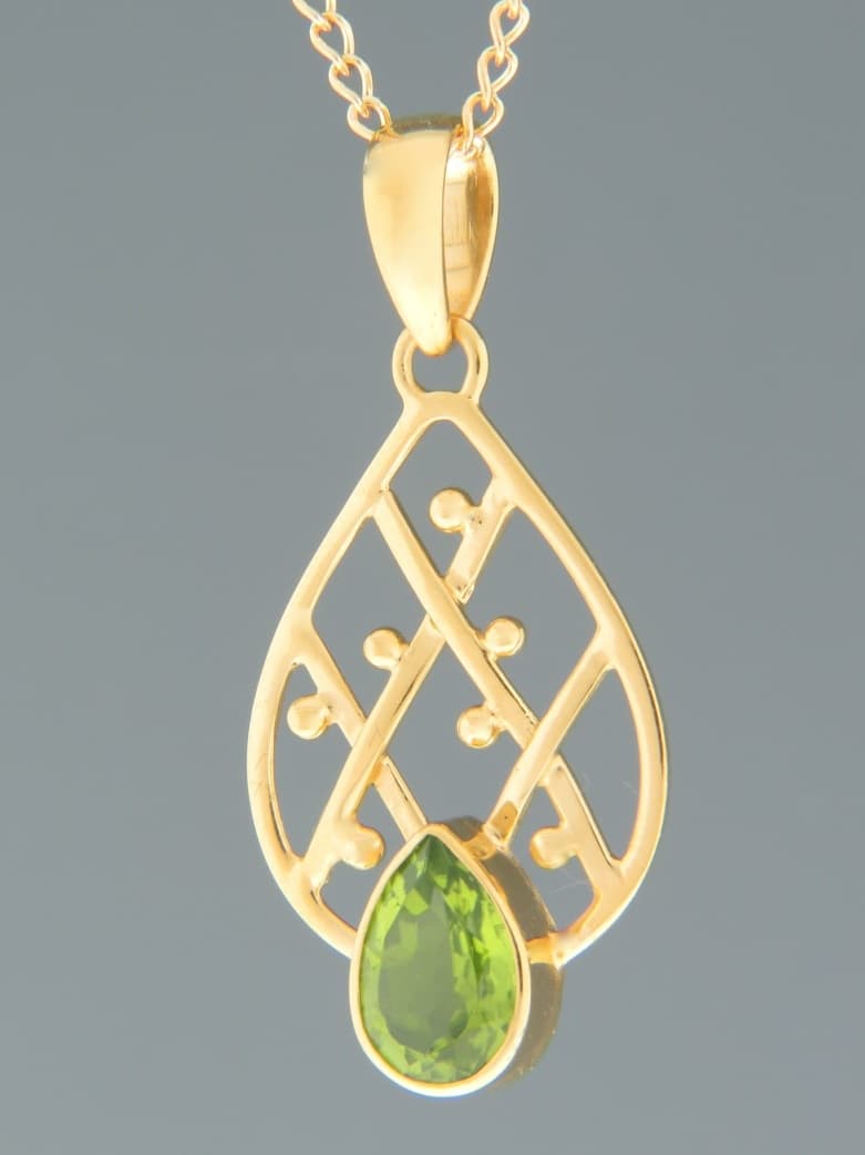 Peridot Pendant - Gold Vermeil