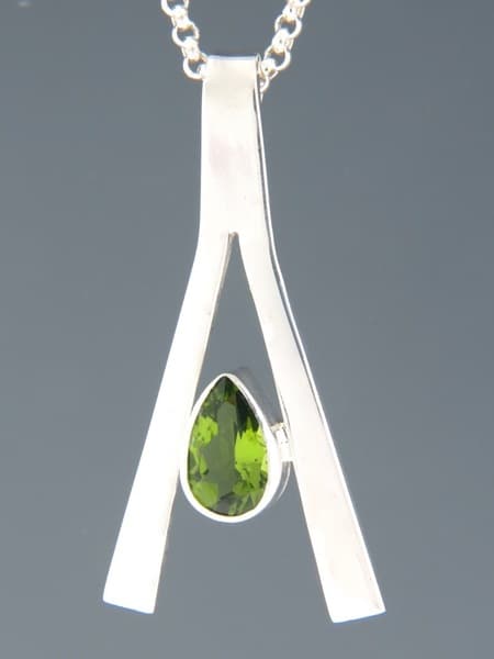 Peridot Pendant - Sterling Silver