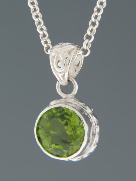 Peridot Pendant - Sterling Silver