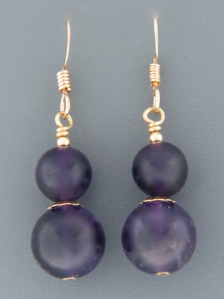 Amethyst Earrings - 14ct Gold Filled